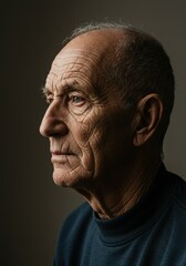 Obraz premium Portrait of Elderly Man in Natural Light