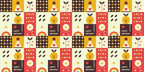 Festive birthday celebration pattern design.