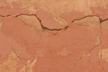 A close-up shot of a cracked wall
