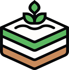 
Garden Soil Layers Icon vector illustration on transparent background.



