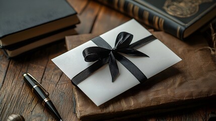 Blank white gift card for graduation