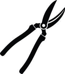 Pruning Shears Icon vector illustration on transparent background.