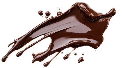 Chocolate liquid smear splash illustration isolated on white background