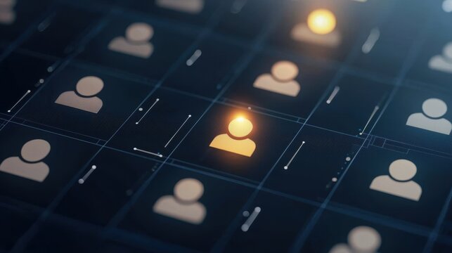 Digital Grid of Candidate Headshots in Professional Format for Stock Photography Collections