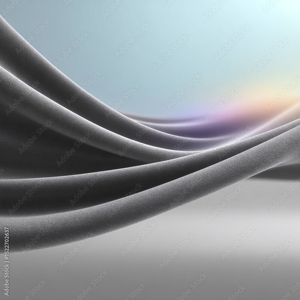 Aufkleber abstract black fabric with floating dust clouds in slow motion