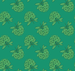 Seamless vector pattern with rhododendron flowers