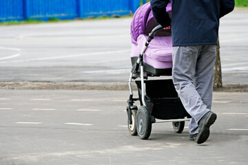 The man with the stroller.