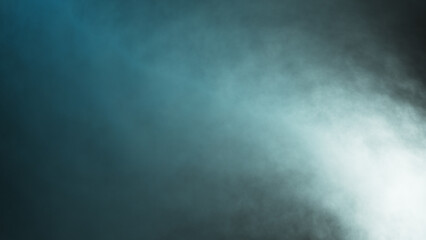 blue fog or smoke on black background