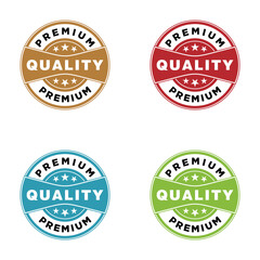 Quality premium products seal vector 