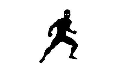 Superhero Silhouette Ready to Strike a Pose