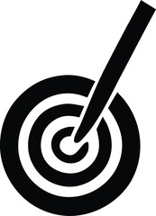 Bullseye target achieved success arrow hitting center goal accomplishment