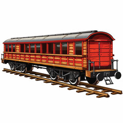 Fototapeta premium Professional Vector Illustration of Train Rail Wagon Transport for Creative Design Projects
