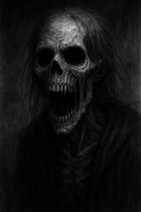 scary halloween skull