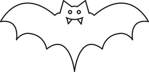 vector illustration of a bat, halloween icon 