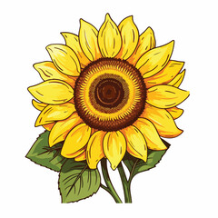 Fototapeta premium Professional Vector Illustration of a Beautiful Sunflower Garden Isolated Icon