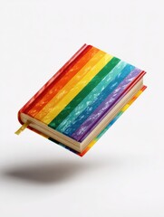 Rainbow Book Symbolizing LGBTQ+ Knowledge, Literature and Pride Education