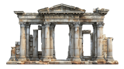 Stone pillar castle gate