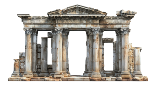 Stone pillar castle gate