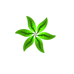 Fototapeta premium Luminous verdant foliage arrangement on stark backdrop creating a focal point