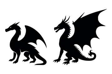 black and white dragon