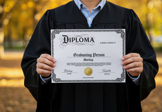 Graduation Certificate Mockup