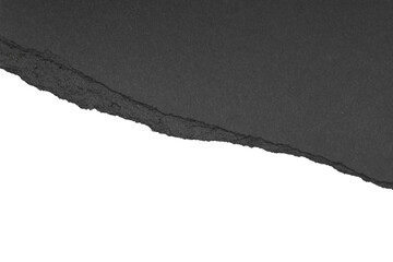 ripped or torn black paper blending isolated on white or transparent png