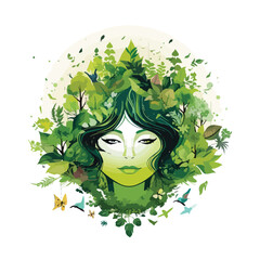 Professional Natural and Eco Design Vector Illustration for Green Environment Concepts