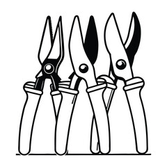 vector illustration of a garden tools