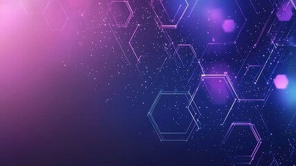 Obraz premium Futuristic AI Chip Security Protection: High-Tech Digital Art with Blue Circuit and Glowing Lines on Blue-Purple Gradient Background