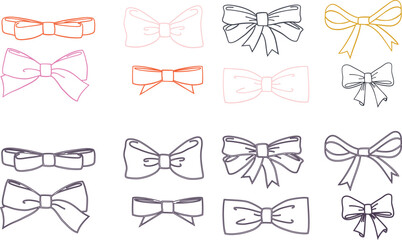 bow ties, bows, ribbons, classic bow ties, modern bow ties, various bow tie designs, abstract bow ties, minimalist bow ties, decorative bow ties, stylized bow ties
