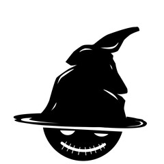 Eerie spectral grin in the abyss, a minimalistic monochrome visage floating