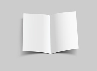 Blank notebook, mockup open notebook, album, booklet, brochure, magazine