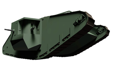 マークIV戦車 Mark IV tank イギリス 第一次世界大戦 WWI レンダリング画像 透過png