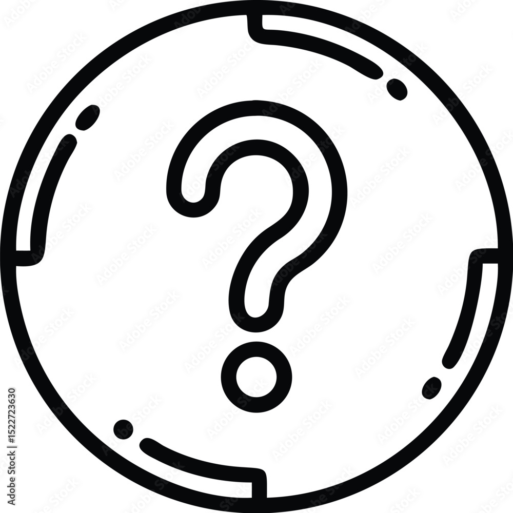 Poster question mark icon symbol vector graphic illustration faq support help information design element