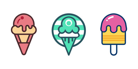 Collection of ice cream illustrations in vector format