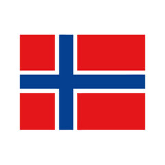 Obraz premium Vector illustration of the flag of Norway, isolated on white background.