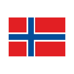 Naklejka premium Vector illustration of the flag of Norway, isolated on white background.