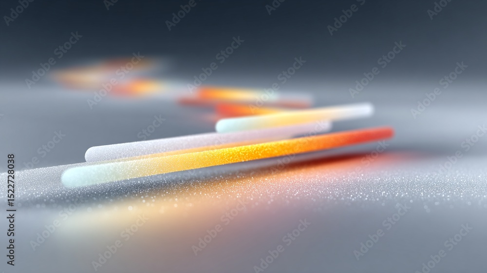 Poster abstract glowing lines and arrows in dark layered design