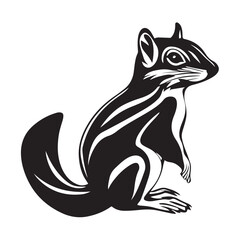 Naklejka premium dormouse silhouette line art vector illustration