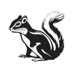 Naklejka premium dormouse silhouette line art vector illustration