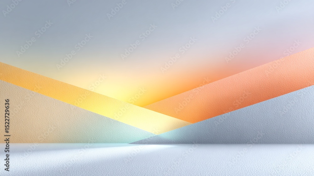 Poster abstract gradient paper folds with soft shadows
