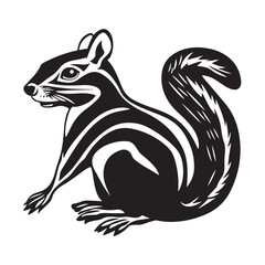 Naklejka premium dormouse silhouette line art vector illustration