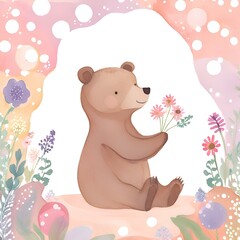 a little cute bear of background