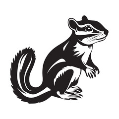 Obraz premium dormouse silhouette line art vector illustration