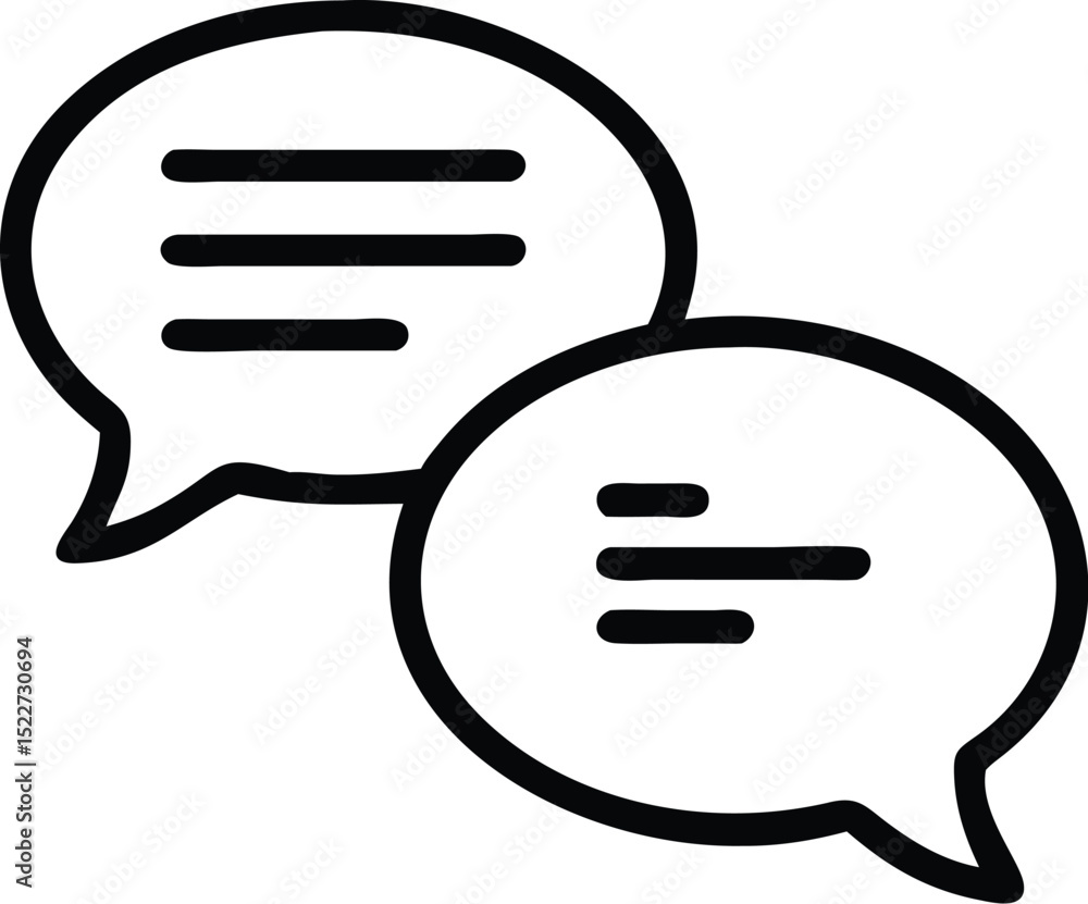 Poster chat bubble speech conversation icon vector illustration for communication and message design needs