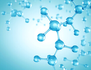 3D Molecular Model  A Stunning Visual Representation of Water Molecules