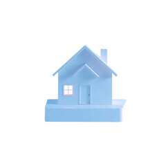 blue house icon with transparent background PNG and JPEG image