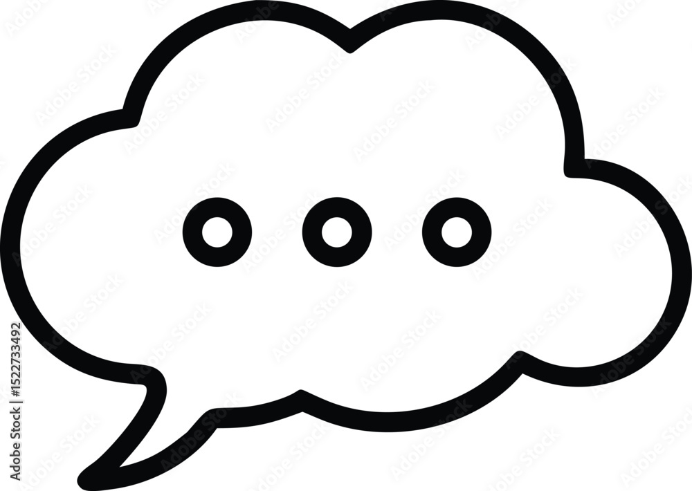 Poster outline speech bubble icon vector illustration for chat message and communication concept design