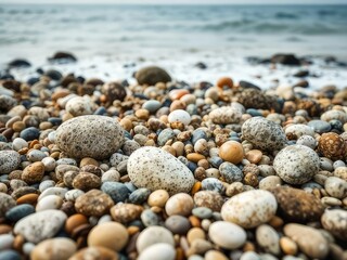 Coastal Pebbles: A Serene Tapestry of Natural Textures