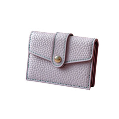 A classic leather purse, perfect for organizing your cash and cards for business or personal use on a transparent background 